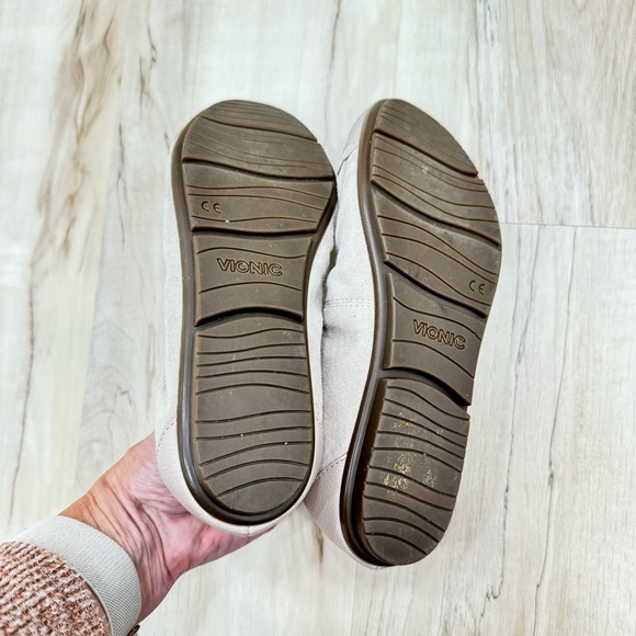 Vionic Prim Tina Blush Pink Leather Suede Cap Toe Ballet Flat Women’s Size 7.5 - Picture 2 of 5